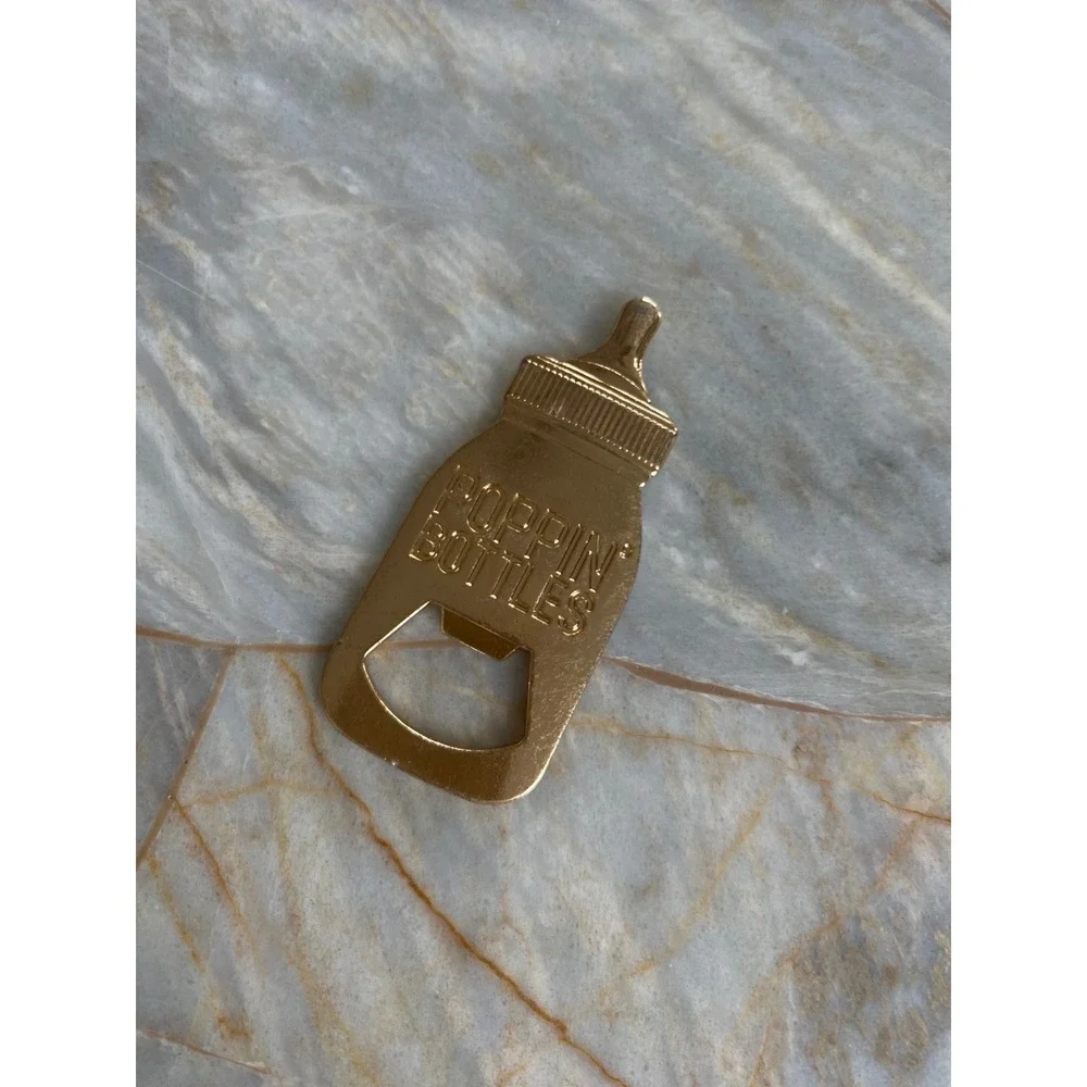 Gold Baby Bottle Opener‎ Poppin Bottles Novelty Metal Bar Tool Accessory